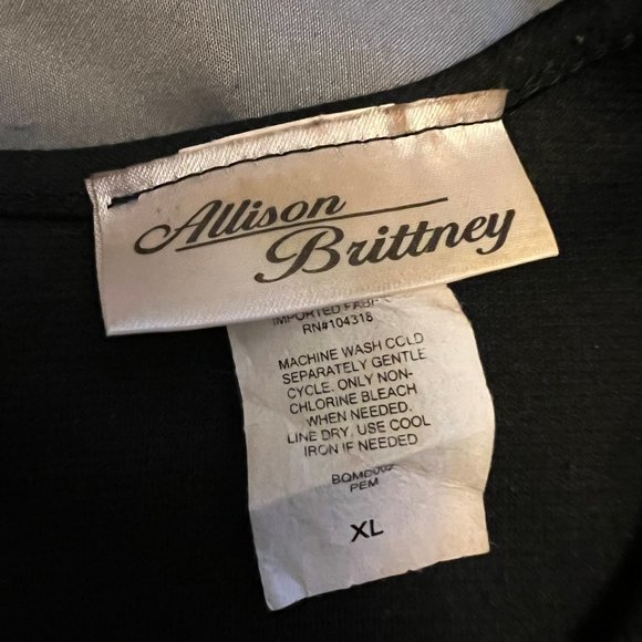 Allison Brittney XL Black & Leopard Print Dress - Picture 2 of 4